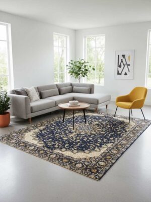 Килим des blue 160x230 des blue у сучасному інтер'єрі