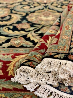 Rug Black and Red 9x9 handmade additional photo