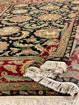 Rug Black and Red 9x9 handmade additional photo