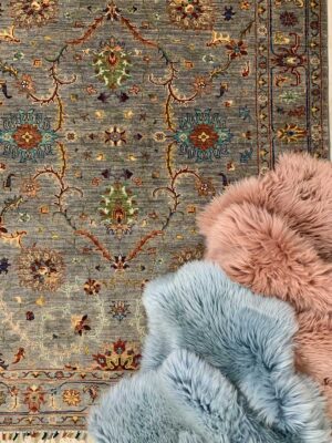 Rug Flowers gray Italy handmade additional photo