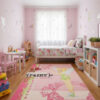 Children's pink carpet 100x150 acrylic Fairy in a bright children's interior