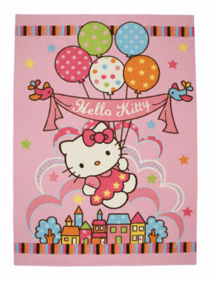 Дитячий рожевий килим 140x200 акриловий Hello Kitty куля