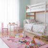 Дитячий рожевий килим 140x200 акриловий Hello Kitty куля в дитячому інтер'єрі