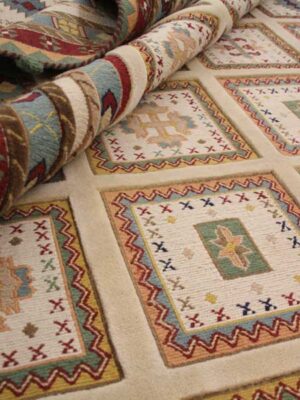 Kheshti beige old handmade rug additional photo