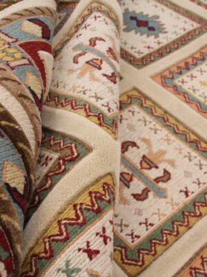 Kheshti beige old handmade rug additional photo