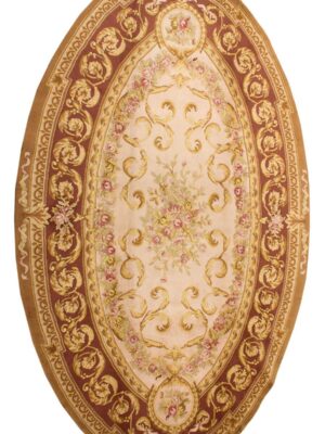 Brown Beige Oval Wool China