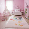 Children's pink carpet 100x150 acrylic Play Miki in pink interior design