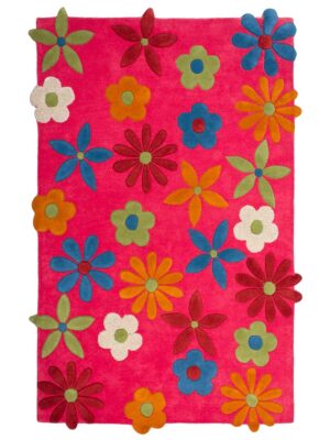 Polyanka pink handmade rug main photo