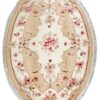 Rug Pink flowers oval handmade main photo