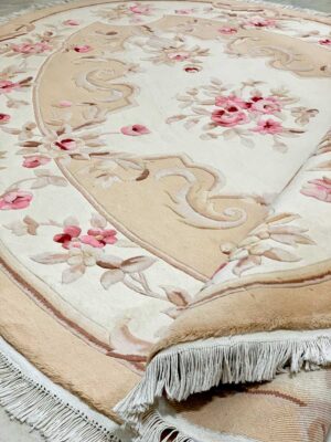 Rug Pink flowers oval handmade additional photo