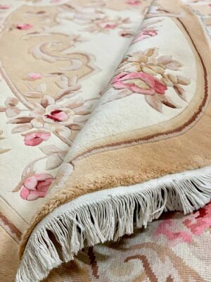 Rug Pink flowers oval handmade additional photo