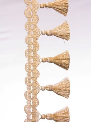 Тесьма кисточки TASSEL FRINGE/Isabel, светлый крем, цена за 1 пог.м