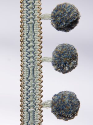 Тесьма POM-POM FRINGE/Clare, голубая, цена за 1 пог.м