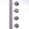 POM-POM FRINGE/Clare ribbons, gray, price per 1 linear meter