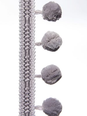 Тесьма POM-POM FRINGE/Clare, серая, цена за 1 пог.м