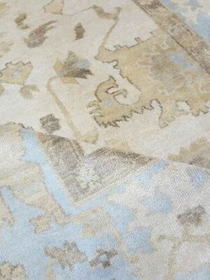 Ushak turquoise carpet